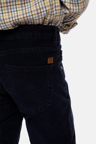 Velours Broek - Marineblauw