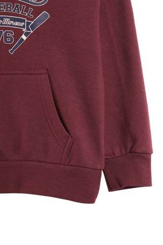 Sweater met Capuchon - Bordeauxrood