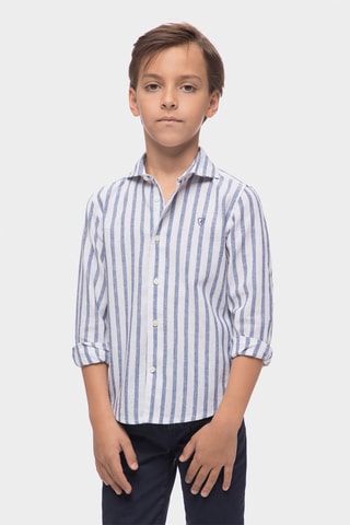 Linnen Overhemd - Marineblauw