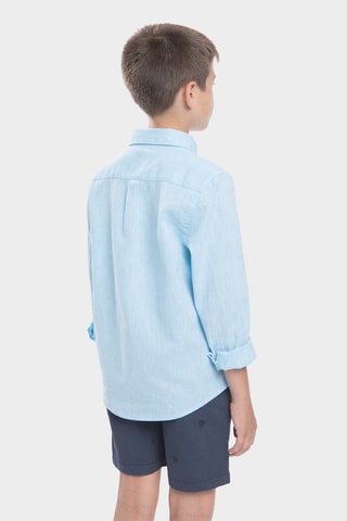 Linnen Overhemd - Turquoise