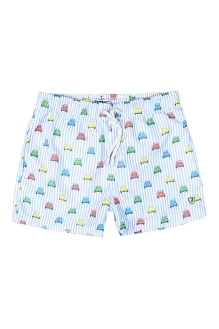 Zwemshort - Hemelsblauw en Wit