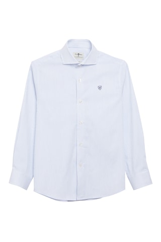 Overhemd Slim Fit - Hemelsblauw en Wit