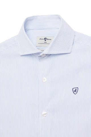 Overhemd Slim Fit - Hemelsblauw en Wit