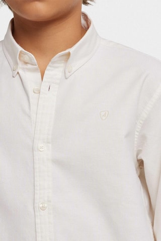 Biologisch Katoenen Overhemd - Wit en Geel