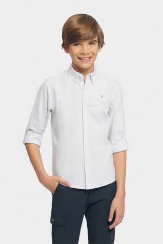 Biologisch Katoenen Overhemd - Lichtgrijs