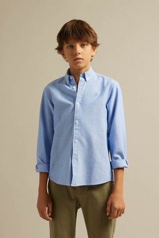 Biologisch Katoenen Overhemd - Blauw