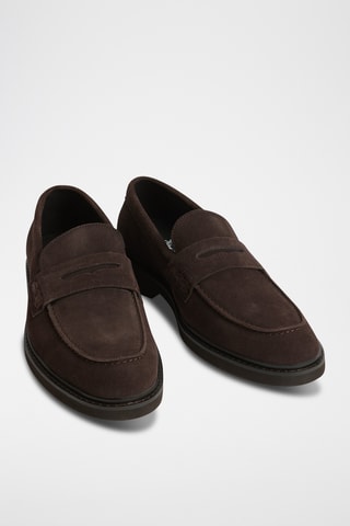 Nubuck Mocassins - Donkerbruin