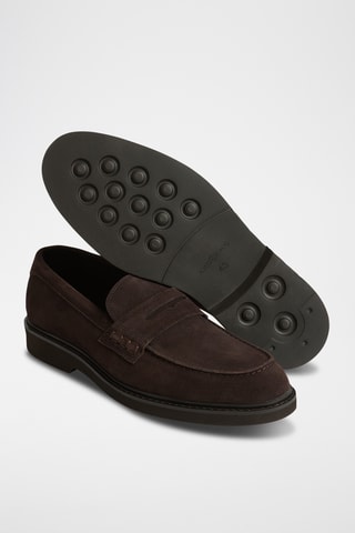 Nubuck Mocassins - Donkerbruin