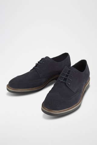 Nubuck Derby's - Marineblauw