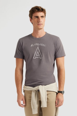 T-shirt Regular Fit - Grijs