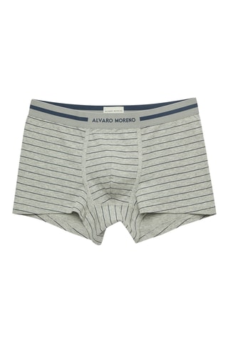 2 Boxers - Marineblauw en Lichtgrijs