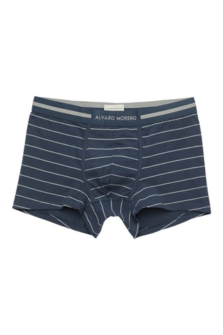 2 Boxers - Marineblauw en Lichtgrijs