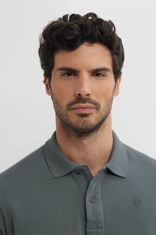 Polo Regular Fit - Zeegroen