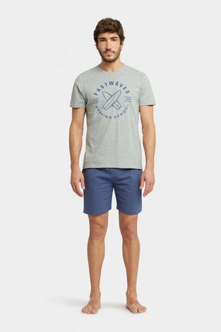 Pyjama - Gemêleerd Grijs en Marineblauw