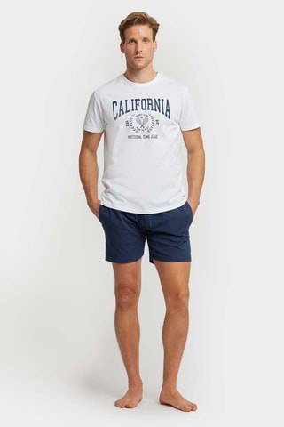 Pyjama - Wit en Marineblauw