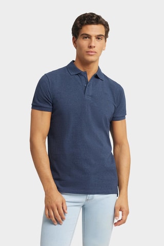 Polo Regular Fit - Gemêleerd Marineblauw