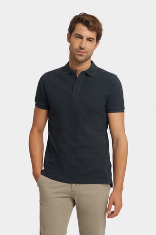Polo Regular Fit - Gemêleerd Zwart