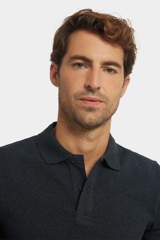 Polo Regular Fit - Gemêleerd Zwart