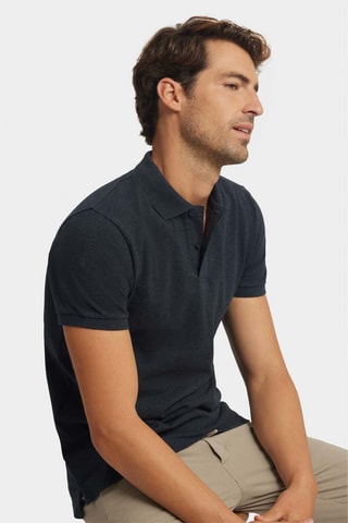 Polo Regular Fit - Gemêleerd Zwart