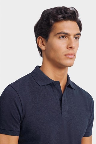 Polo Regular Fit - Gemêleerd Marineblauw
