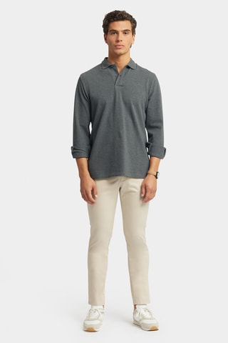 Polo Regular Fit - Gemêleerd Donkergrijs