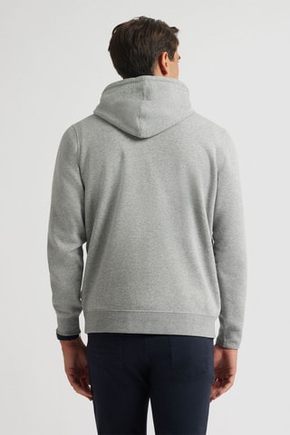 Sweater met Capuchon - Gemêleerd Lichtgrijs