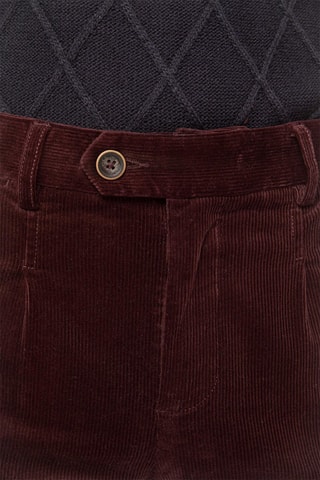 Velours Broek Slim Fit - Bordeauxrood