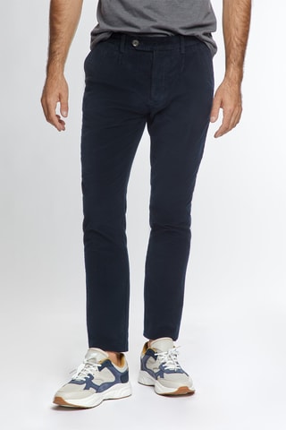 Velours Broek Slim Fit - Marineblauw