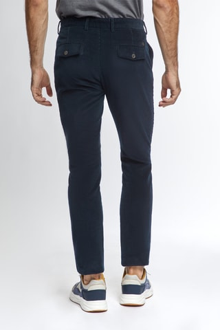 Velours Broek Slim Fit - Marineblauw