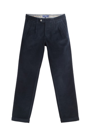 Velours Broek Slim Fit - Marineblauw