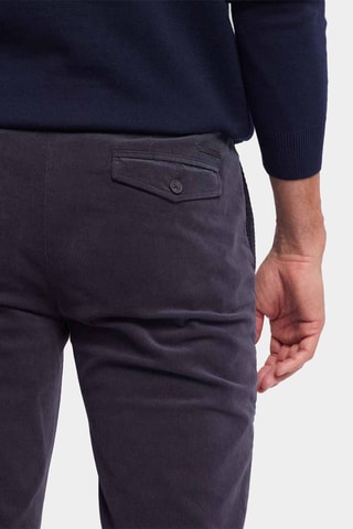 Velours Skinny Broek - Marineblauw