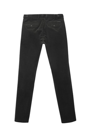 Velours Skinny Broek - Donkergrijs
