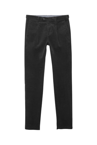 Velours Skinny Broek - Donkergrijs