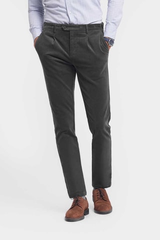 Velours Skinny Broek - Groen