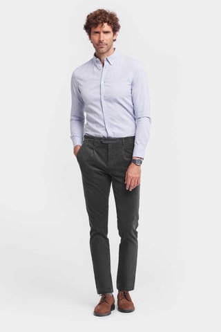 Velours Skinny Broek - Groen