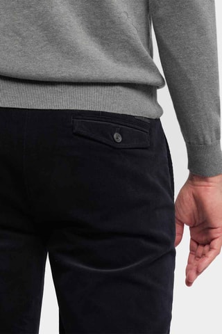 Velours Skinny Broek - Marineblauw