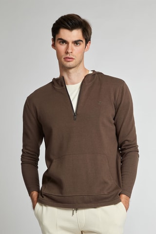 Sweater met Capuchon - Taupe