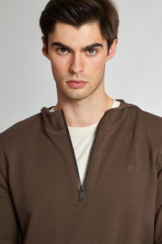 Sweater met Capuchon - Taupe