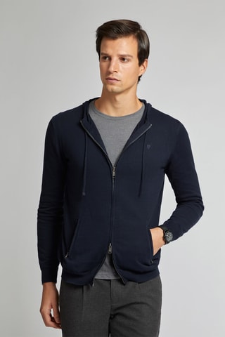 Sweater met Capuchon - Nachtblauw