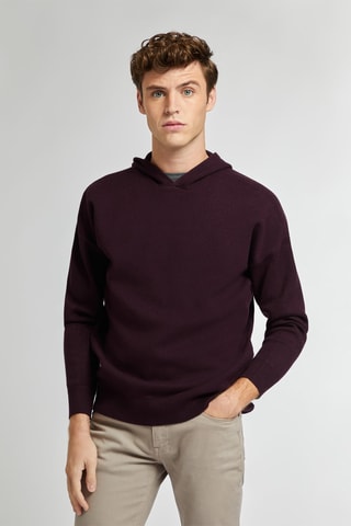 Sweater met Capuchon - Bordeauxrood