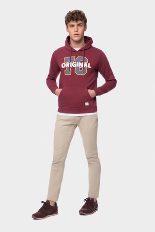 Sweater met Capuchon - Bordeauxrood