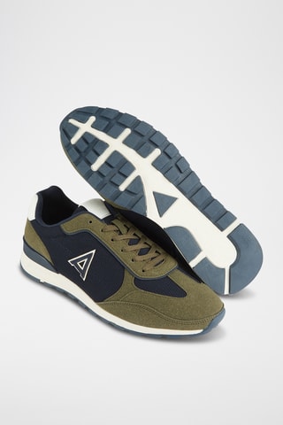 Leren Sneakers - Olijfgroen