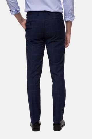 Pantalon Slim Fit - Marineblauw en Rood