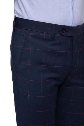 Pantalon Slim Fit - Marineblauw en Rood