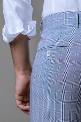 Pantalon Slim Fit - Marineblauw en Wit