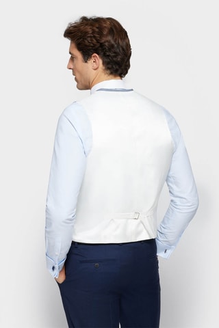 Mouwloos Linnen Vest - Lichtblauw