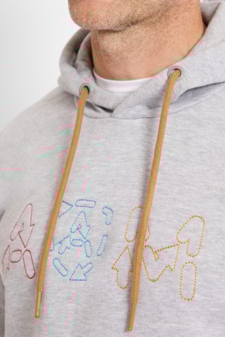 Biologisch Katoenen Sweater met Capuchon - Gemêleerd Lichtgrijs