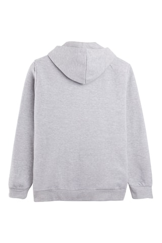 Biologisch Katoenen Sweater met Capuchon - Gemêleerd Lichtgrijs