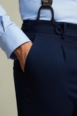 Broek Hoge Taille - Marineblauw