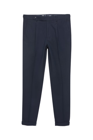 Broek Hoge Taille - Marineblauw